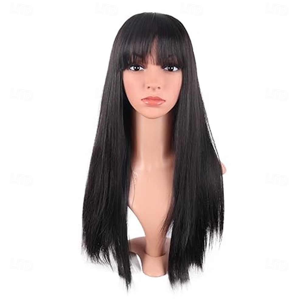 Perruques synthétiques lisses de 24 pouces/60 cm de long, résistantes à la chaleur, pour Halloween, cosplay, fête de 2025 ? $27.99 –P10