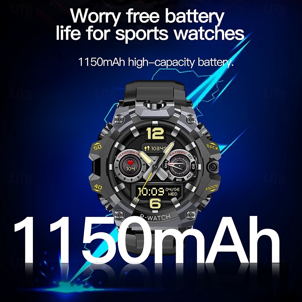 P888 Chytré hodinky 1.508 inch Inteligentní hodinky Bluetooth 4G Krokoměr Záznamník hovorů Sledování aktivity Kompatibilní s Android iOS Muži GPS Dlouhá životnost na nabití Voděodolné IP68 22mm 2025 - $92.99 –P19