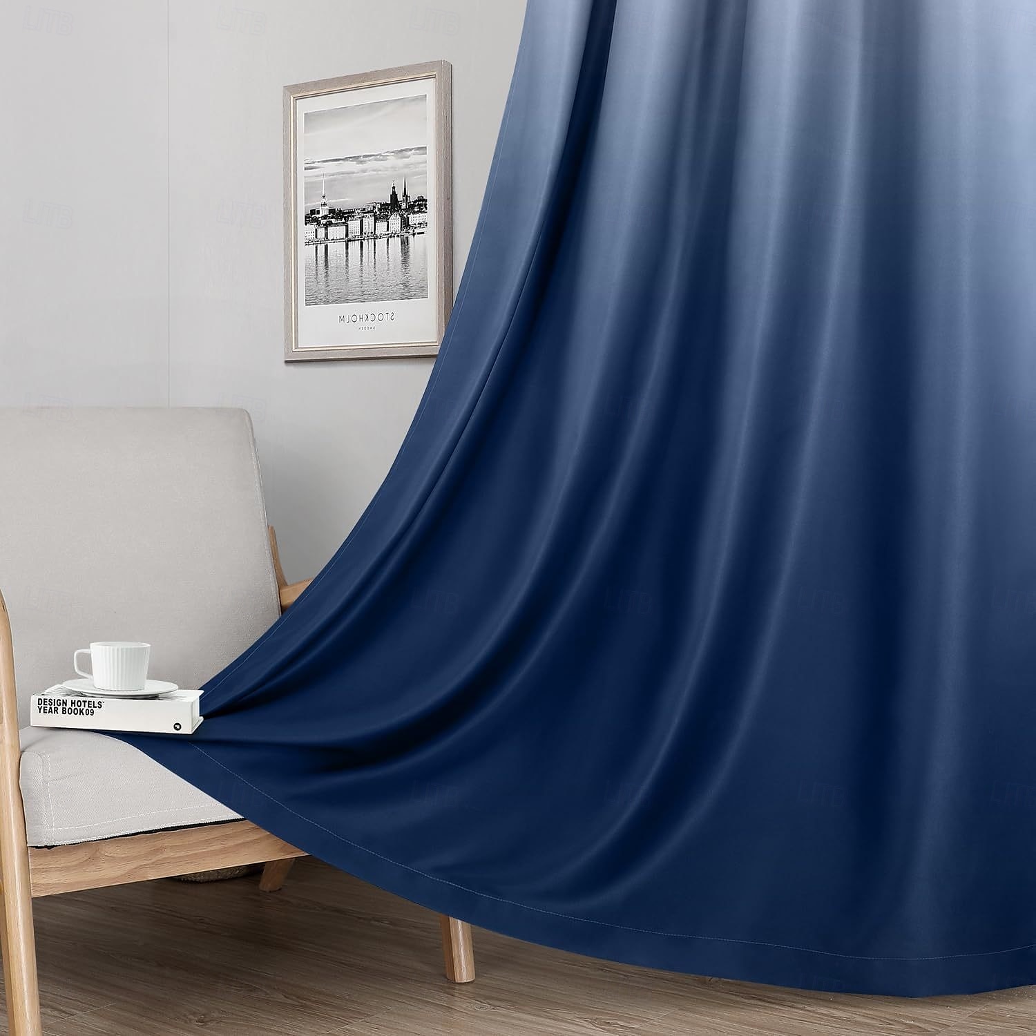 Cortinas 2025 nuevas cortinas opacas impresas en 3D con bloqueo total de luz, cortinas recubiertas con diseños gráficos únicos, paneles de ventana modernos para dormitorio o sala de estar 2025 - $87.99 –P7