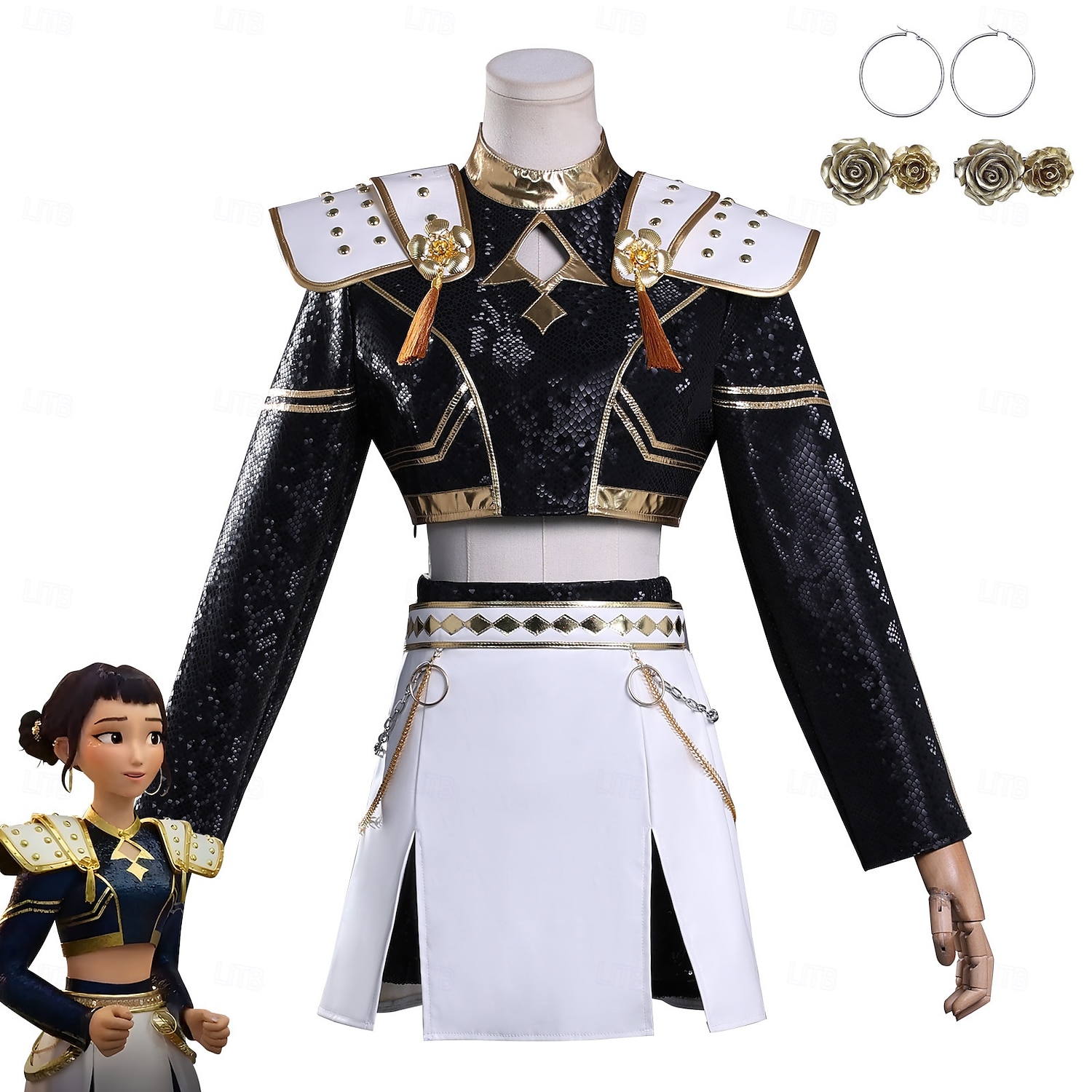 KPop-Dämonenjäger Zoey Dämonenjäger Hunttrix Kostüm Festkleidung Virtuelles Idol Film Cosplay for Damen Erwachsene Halloween Karneval Leistung Comic-Konzert Anime Expo 2025 - $106.99 –P1