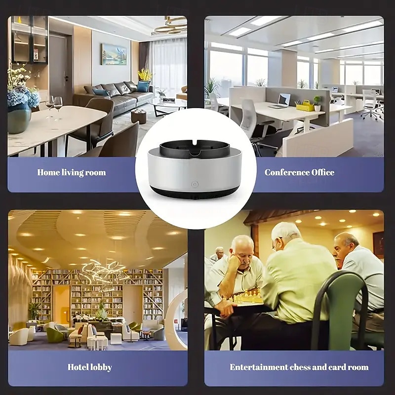 2-in-1 Smart Smokeless Ashtray Instantly Removes The Smell And Odour Of Second-hand Smoke Suitable For Home Office Outdoor Household Appliances Holiday Gifts 2025 - $19.99 –P4