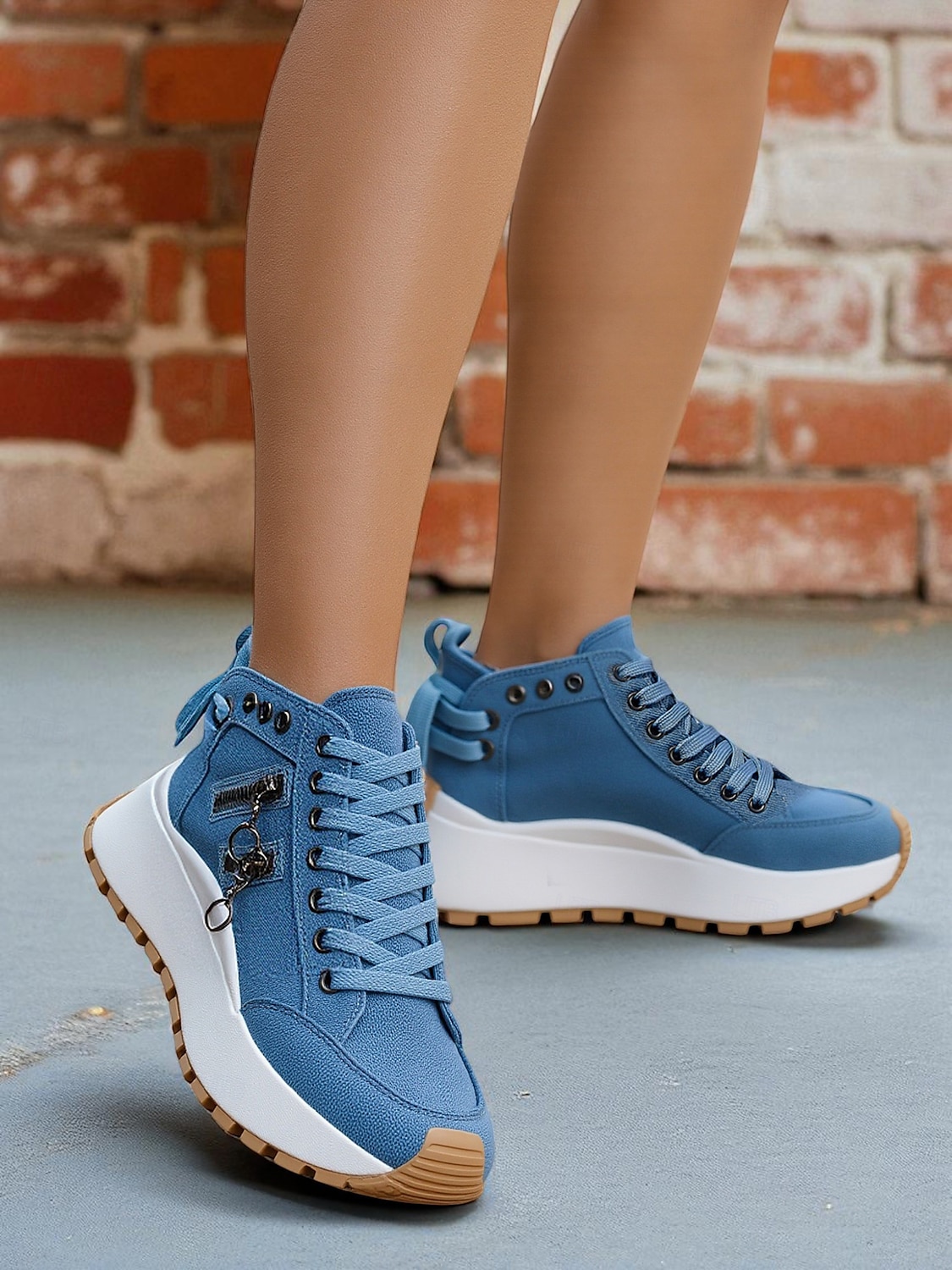 Baskets montantes en toile pour femmes – Chaussures à lacets à plateforme décontractées pour le style urbain, les voyages et les activités du week-end de 2025 ? $34.99 –P4