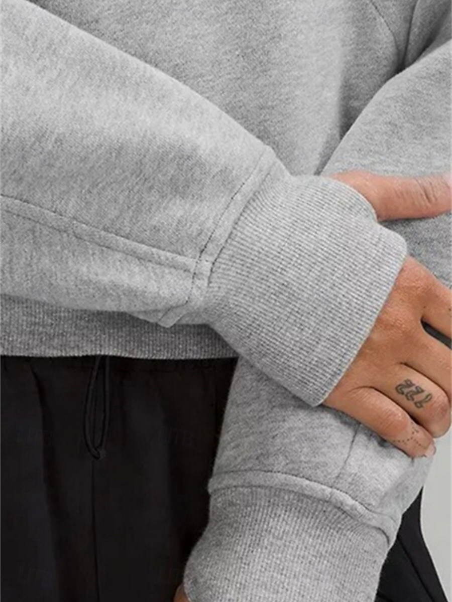 Mulheres Pulôver Moletom Com Capuz Tecido Casual Manga Longa Com Capuz Tops regulares Rua Dia a Dia Patchwork Zíper Bolsos Branco Rosa cáqui Cinzento Outono Inverno de 2025 por $32.99 –P7