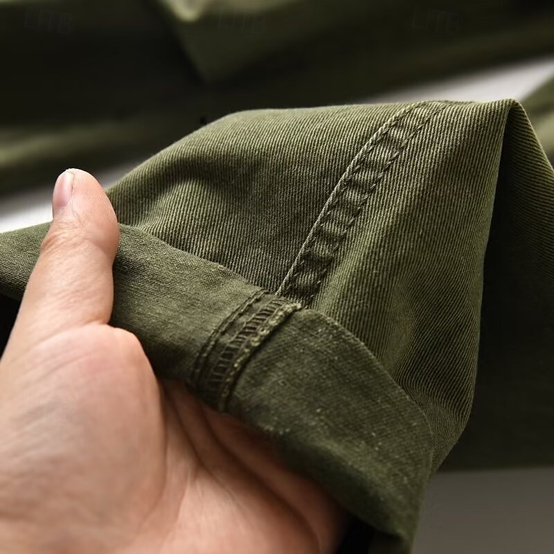 Homens Calças Cargo Calças Cintura elástica Com Cordão Bolso multi Tecido Vestível Ao ar livre Diário Acampar e Caminhar Moda Clássico Verde Cáqui de 2025 por $28.99 –P13