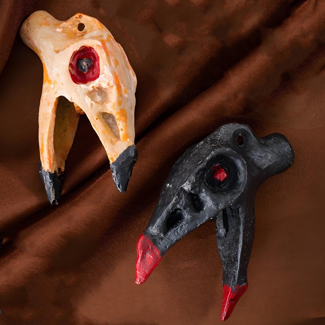 Sifflet crâne d'inspiration aztèque à deux tons - sifflet unique en résine pour les farces et la survie en plein air&amp;accessoire de sac à dos cool de 2026 ? $22.99 –P8