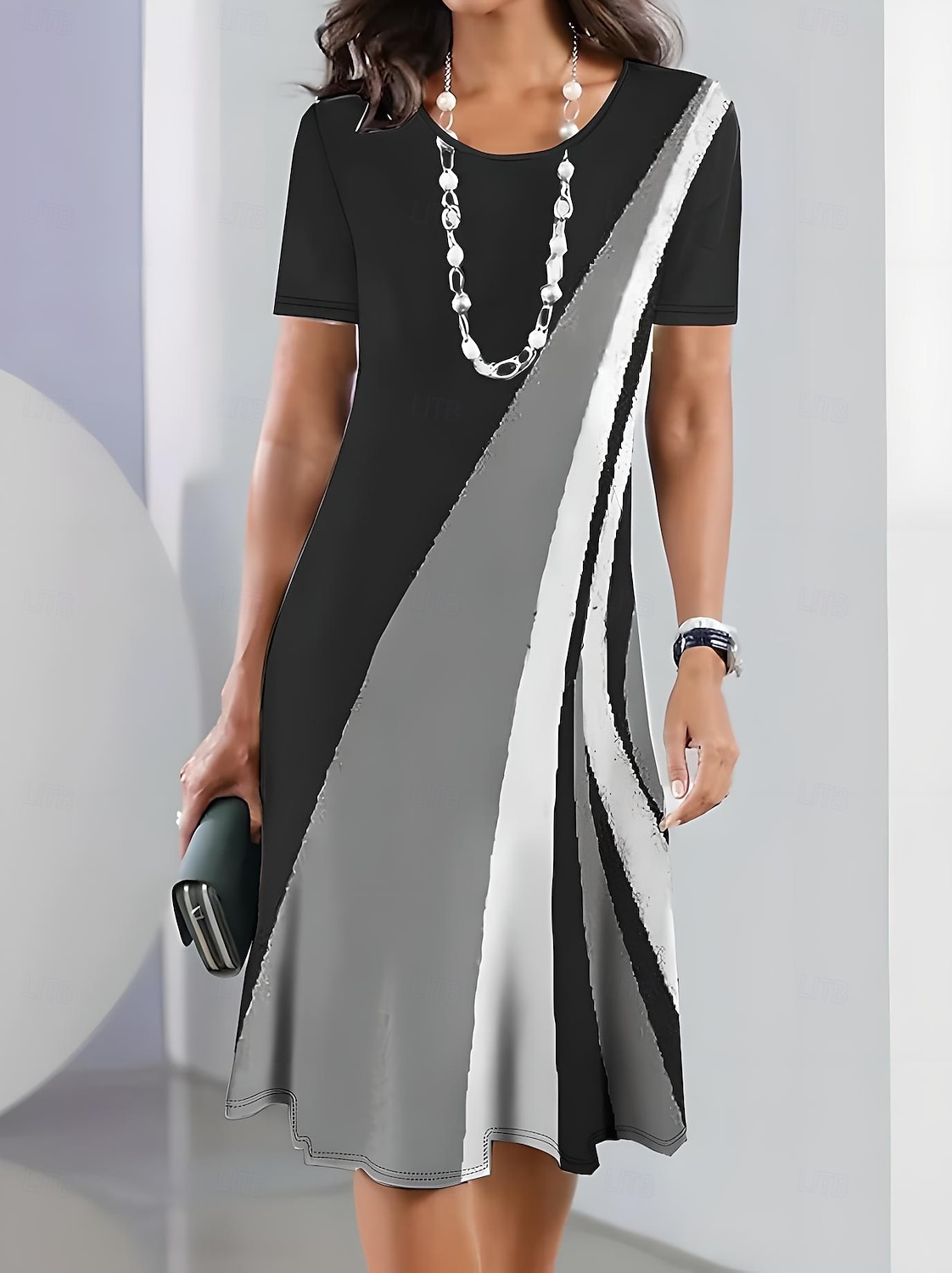Women's Mini Dress T Shirt Dress Tee Dress Sundress Shift Dress A Line Dress Vacation Casual Beach Party Daily Tea Party Regular Fit Ombre Graphic Short Sleeve Crew Neck Black Pink Sky Blue Dark Blue 2025 - $23.99 –P5