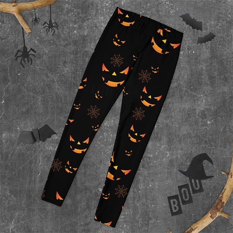 Women's Pants Trousers Leggings Cozy Leggings Streetwear Casual Full Length High WaistPantsHalloween Bat Elastic Waist Print Breathability Comfortable Stretchy Vacation Street Daily Wear Black Spring 2026 - $19.99 –P7
