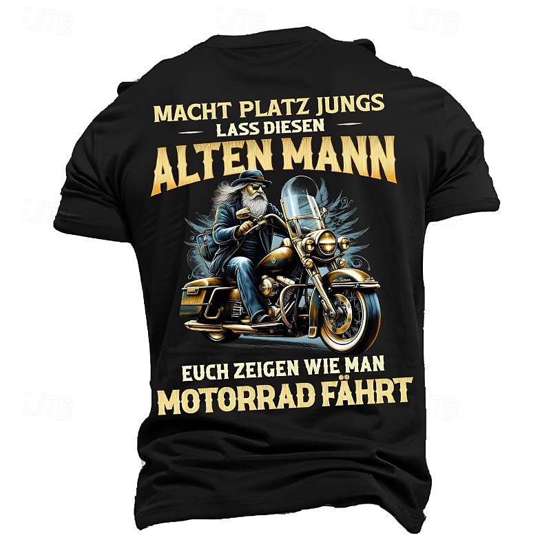 Férfi Motocikl Német Póló Rövid ujjú póló 3D nyomtatás Terített nyak Ing Divat Napi Alap Utca Hétköznapi Napi Fekete Medence Lóhere Nyár Tavasz Minden évszak Ruházat S M L XL XXL XXXL 2025 - $17.99 –P1