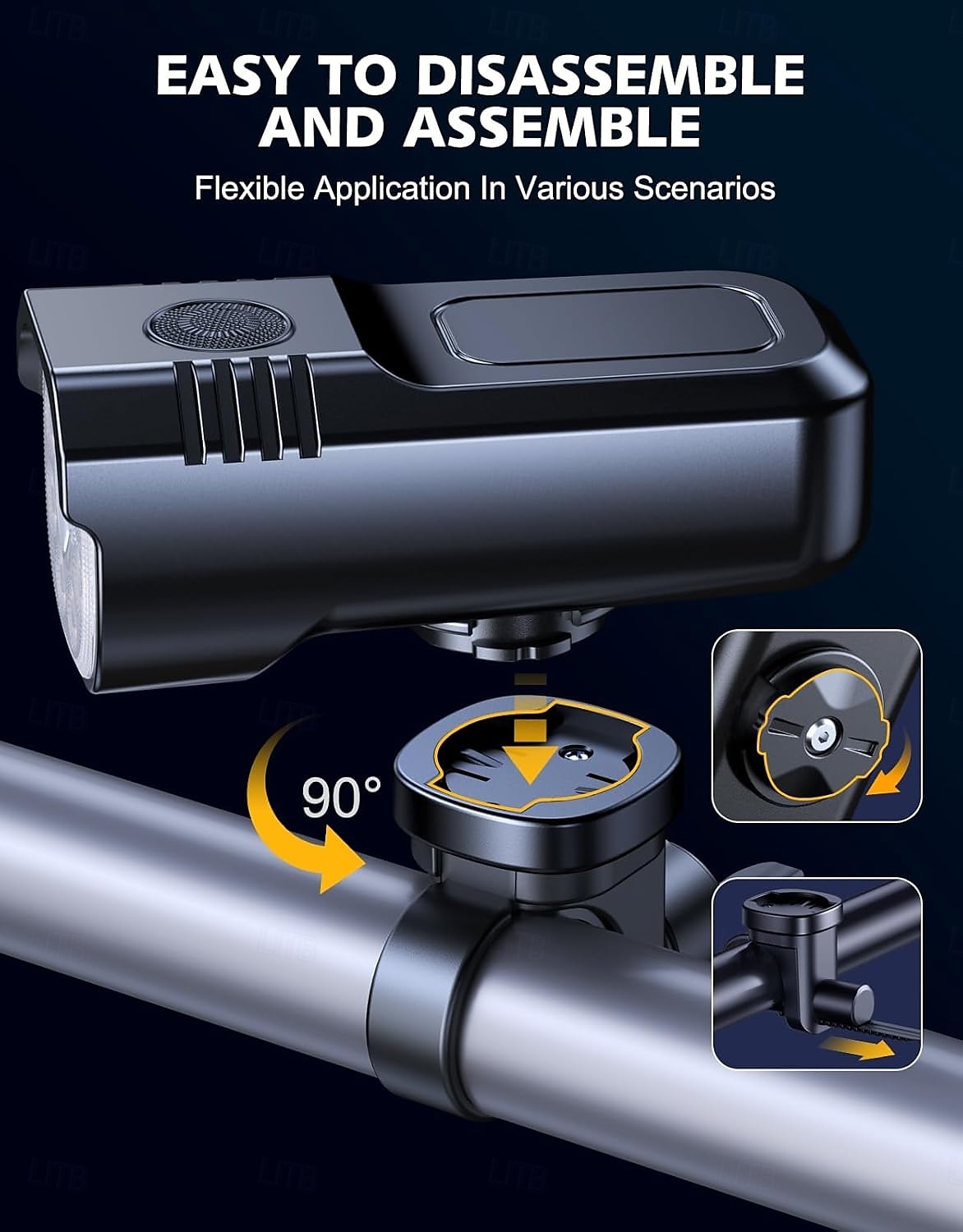 alumiiniset pyöränvalot erittäin kirkkaat, 1000 lumenin pyöränvalot, useita tiloja &kestävä alumiiniseoksesta valmistettu polkupyörän valo, IP65-vedenpitävä &USB-ladattava polkupyörän ajovalo ja 2026 - $53.99 –P1