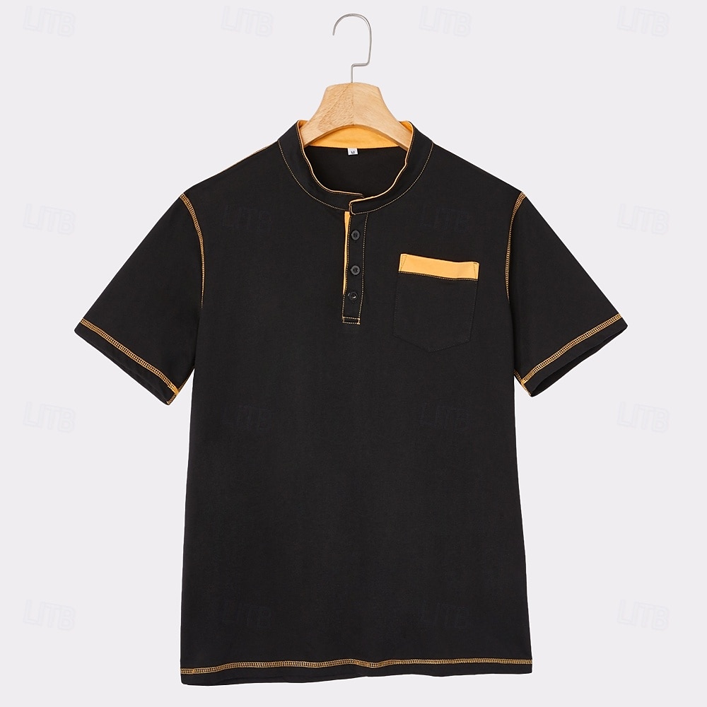 Ανδρικά Πουκάμισο Henley Κοντομάνικα Henley Top Κοντομάνικο Συμπαγές Χρώμα Σκέτο Μονόχρωμη Μοντέρνα Υψηλής Ποιότητας Καθημερινό Κουμπιά Μπλοκ χρωμάτων Σκέτο Χένλι ΕΞΩΤΕΡΙΚΟΥ ΧΩΡΟΥ Causal Καθημερινά 2026 - $22.99 –P10