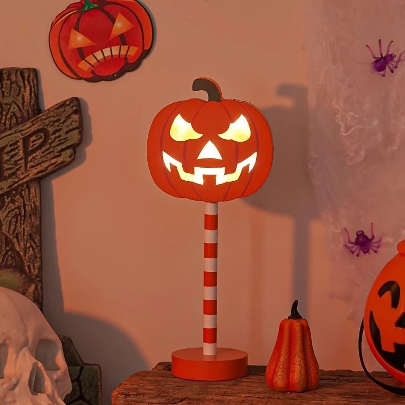 Lampada da notte di Halloween in legno, lampada a forma di zucca di Halloween, lampada fantasma alimentata a batteria, lampada a forma di pipistrello, lampada a forma di teschio, lampada decorativa del 2026 a $30.99 –P5