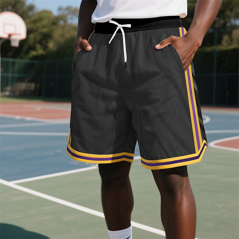 Per uomo Shorts Pantaloncini Estivi Pantaloncini da basket Pantaloncini casual Pantaloncini in rete Tasca Elastico in vita Coulisse A righe Comodità Traspirante Corto All'aperto Vacanza Canotta del 2025 a $12.99 –P12