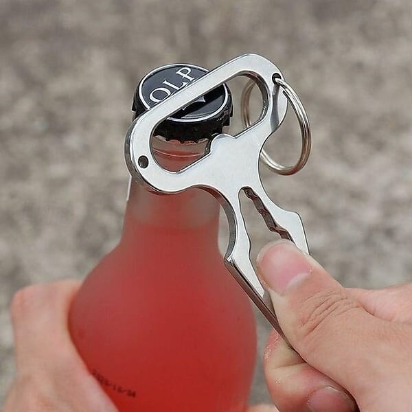 Outdoor Multifunctional Keychain EDC Self Defense Tool Mini Portable Spike Wrench Bottle Opener Compact Survival Gear for Camping Hiking Travel Use 2025 - $6.99 –P5