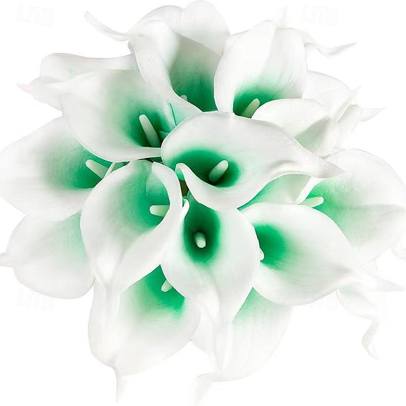 20 svazků umělých stonků lilií, kala a lotosových květů v 18 barvách, realistické umělé květiny na Valentýna, Den matek, svatební kytice, fotografické rekvizity, venkovní a vnitřní dekorace 2026 - $23.99 –P8