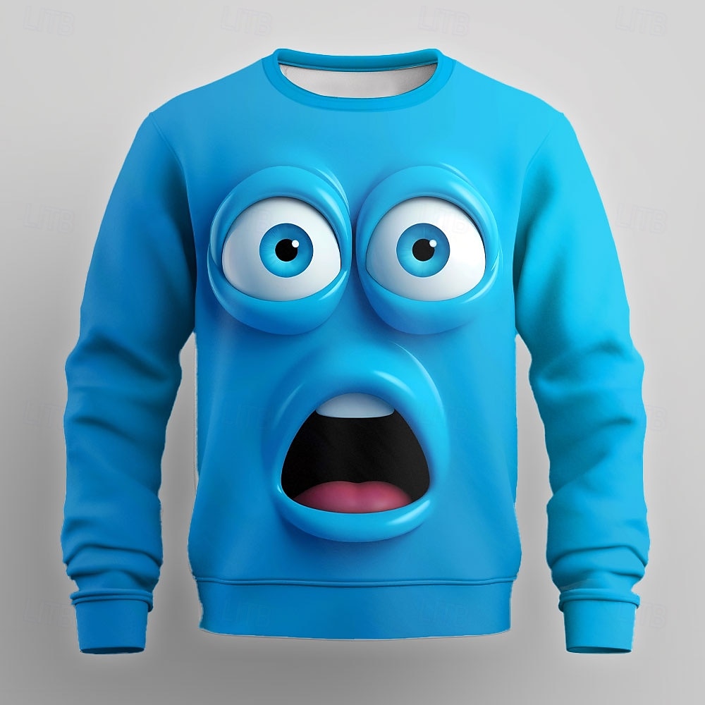 Per uomo Cartoni animati 3D Felpa Maglia Manica Lunga Felpa Girocollo Casual Punk & Gotico Stampa digitale Feste Abbigliamento casual alla moda Grafico Tutte le stagioni del 2025 a $26.99 –P3