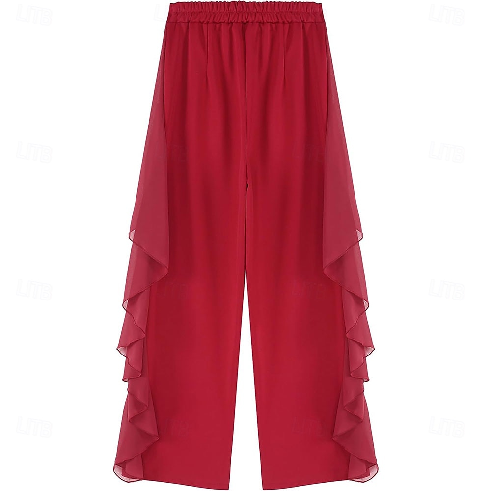 Damen Latein Tanzhose Tango Salsa Samba Tanzhose Rock fließende Hose Bauchtanzhose 2025 - $22.99 –P12
