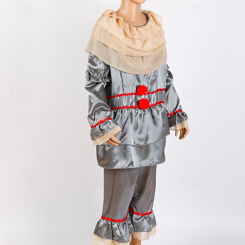 Clown Pennywise Halloween Kostüm Es Horror Gruseliges Kostüm Kinder Jungen Mädchen Halloween Karneval Leistung Party Einfache Halloween-Kostüme Verkleiden 2025 - $32.99 –P2