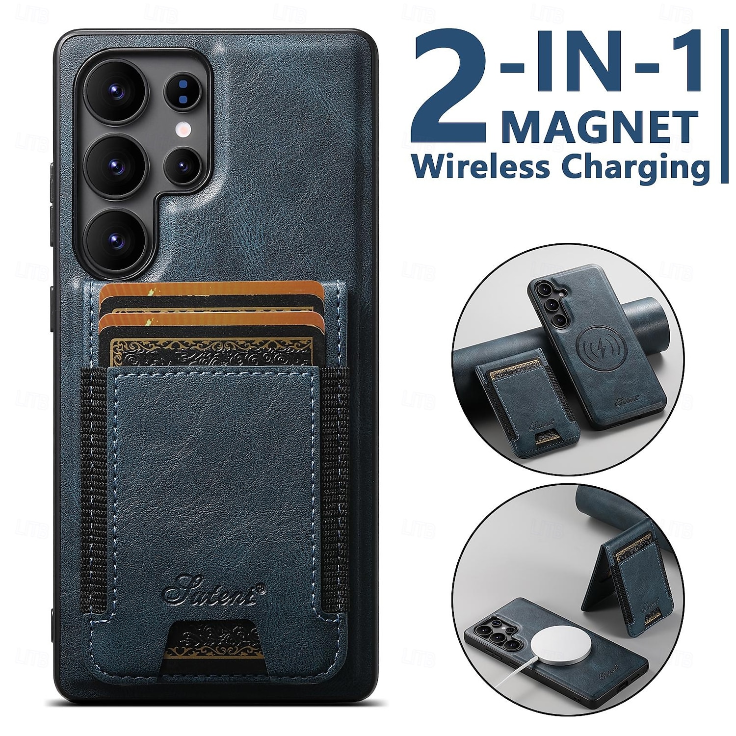 Phone Case For Samsung Galaxy S25 Plus S25 Ultra S24 Ultra S24 Plus S24 S23 S23 Ultra S23 Plus Back Cover Magnetic Support Wireless Charging Kickstand Retro TPU PU Leather 2025 - $28.99 –P7