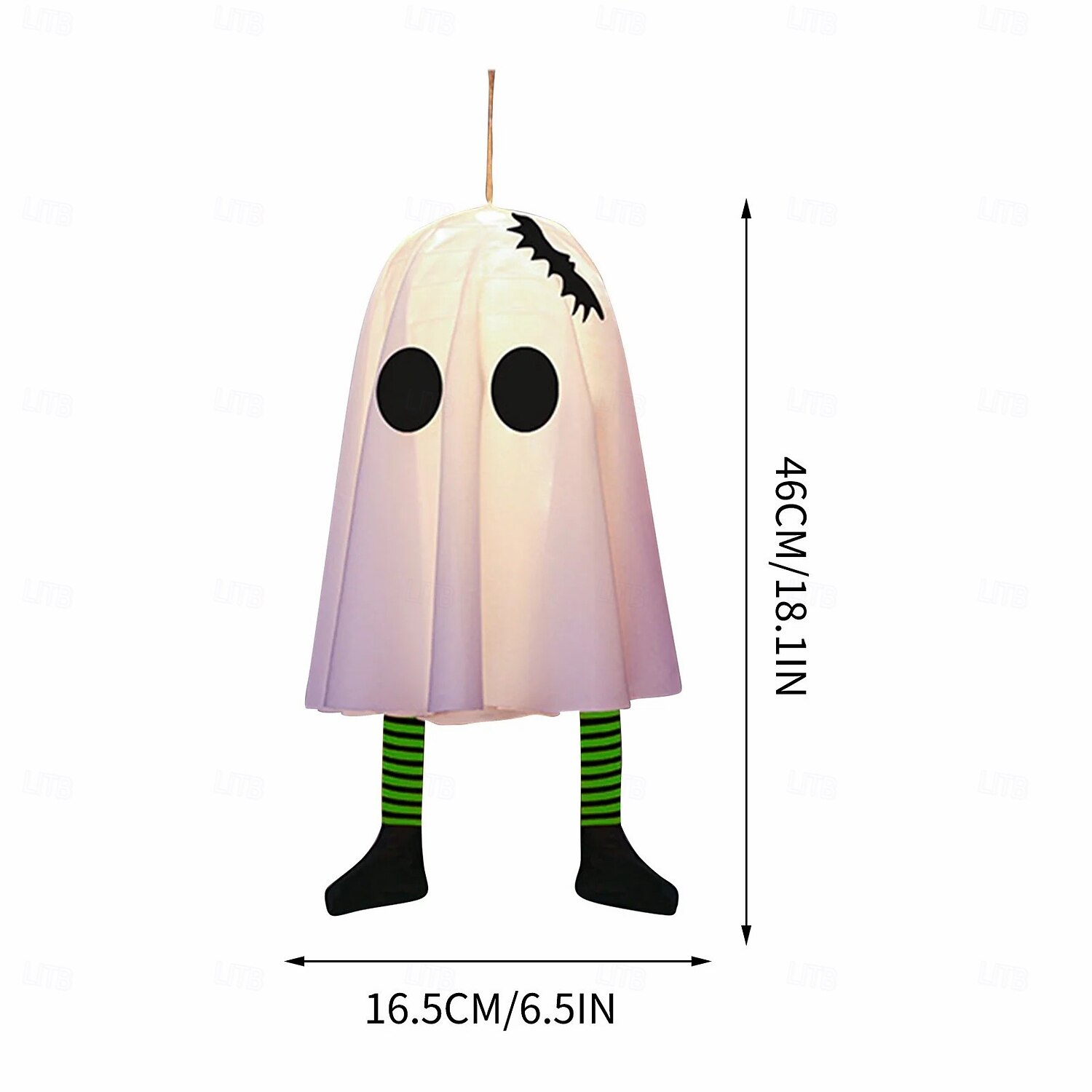 2025年 ハロウィンゴースト吊り下げゴースト屋内および屋外ポーチツリー中庭ガーデンテラス装飾ライト3照明モード風景ライト1個  コレクション – $7.99 –P10