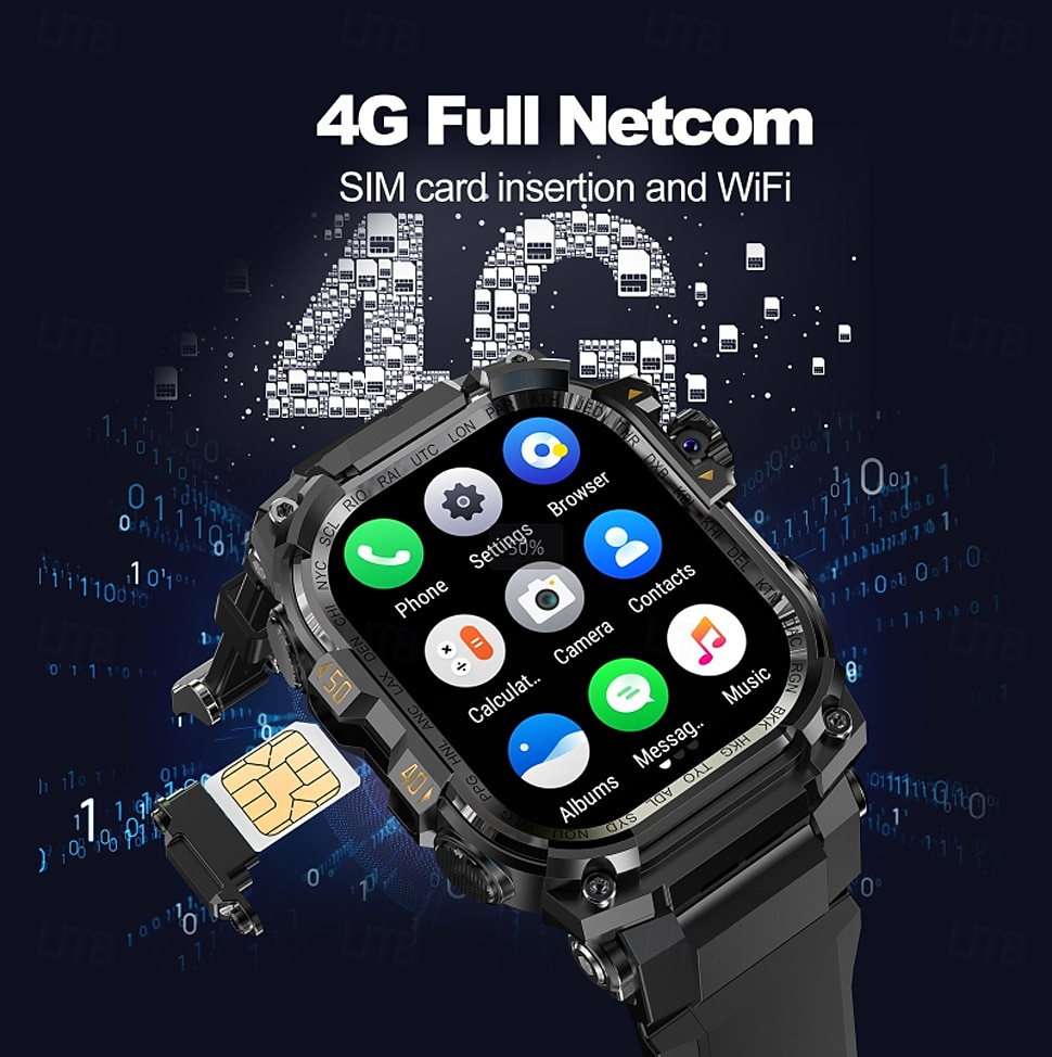 Новые мужские смарт-часы на Android с GPS, 3G RAM/32G ROM, HD-камерой, 2G, 4G SIM-картой, Wi-Fi, быстрым беспроводным доступом в Интернет 2025 - $136.99 –P2