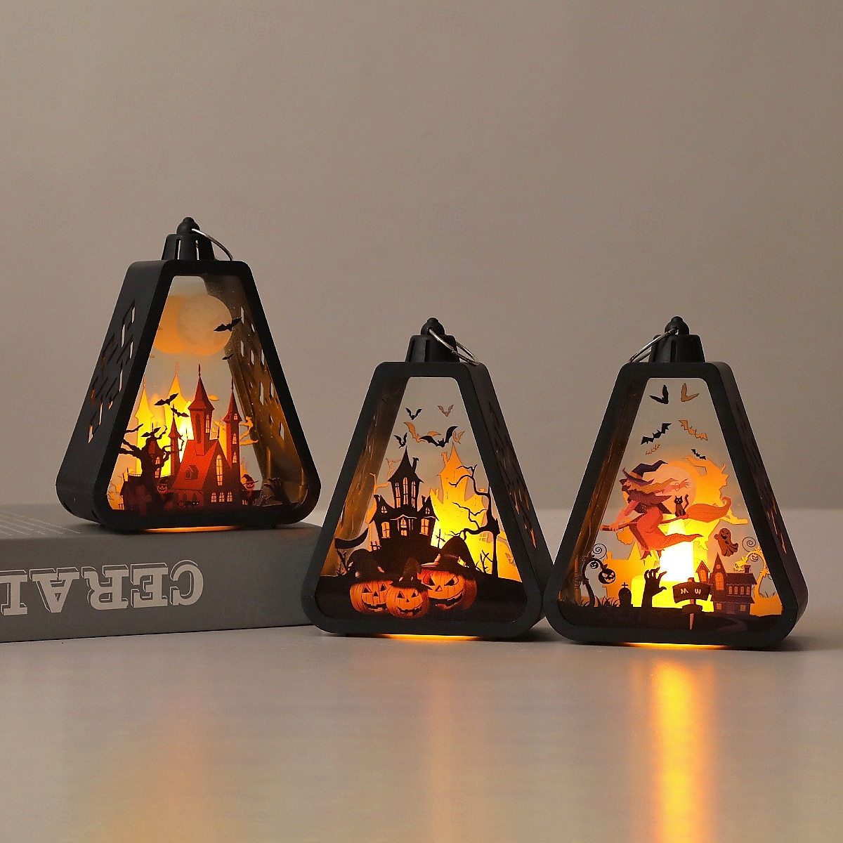 1 lanterna luminosa elettronica a LED portatile per Halloween, per interni ed esterni, per feste, castello, strega, atmosfera decorativa del 2025 a $4.99 –P6