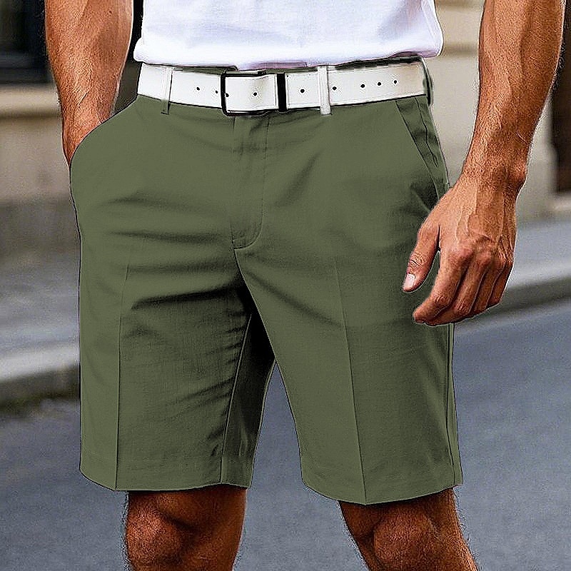 Homme Robe Short Short Burmuda Shorts de Travail Avec Poches Uni Confort Respirant Longueur Genou Extérieur Affaires Mode Occasionnel Rose Claire Vin de 2026 ? $21.99 –P11