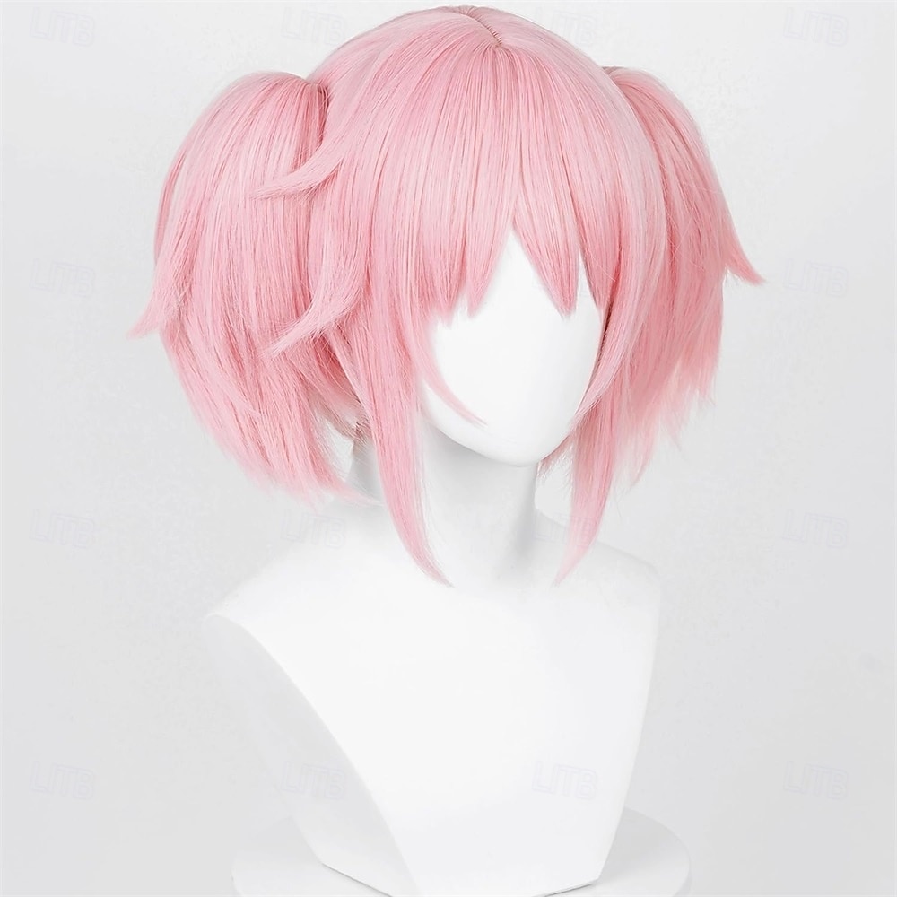 Cosplay Wig Pink Ponytail Wigs with Bangs Cute Lolita Pigtails Wig for Women Girls Halloween Party 2025 - $27.99 –P5