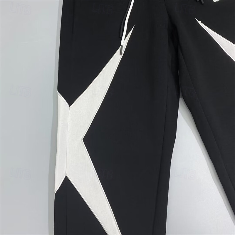 Herren Sporthose Jogginghose Hose Tasche Elastischer Bund Kordelzug Farbblock Komfort Sport im Freien Täglich Mode Lässig Schwarz Mikroelastisch 2025 - $27.99 –P5