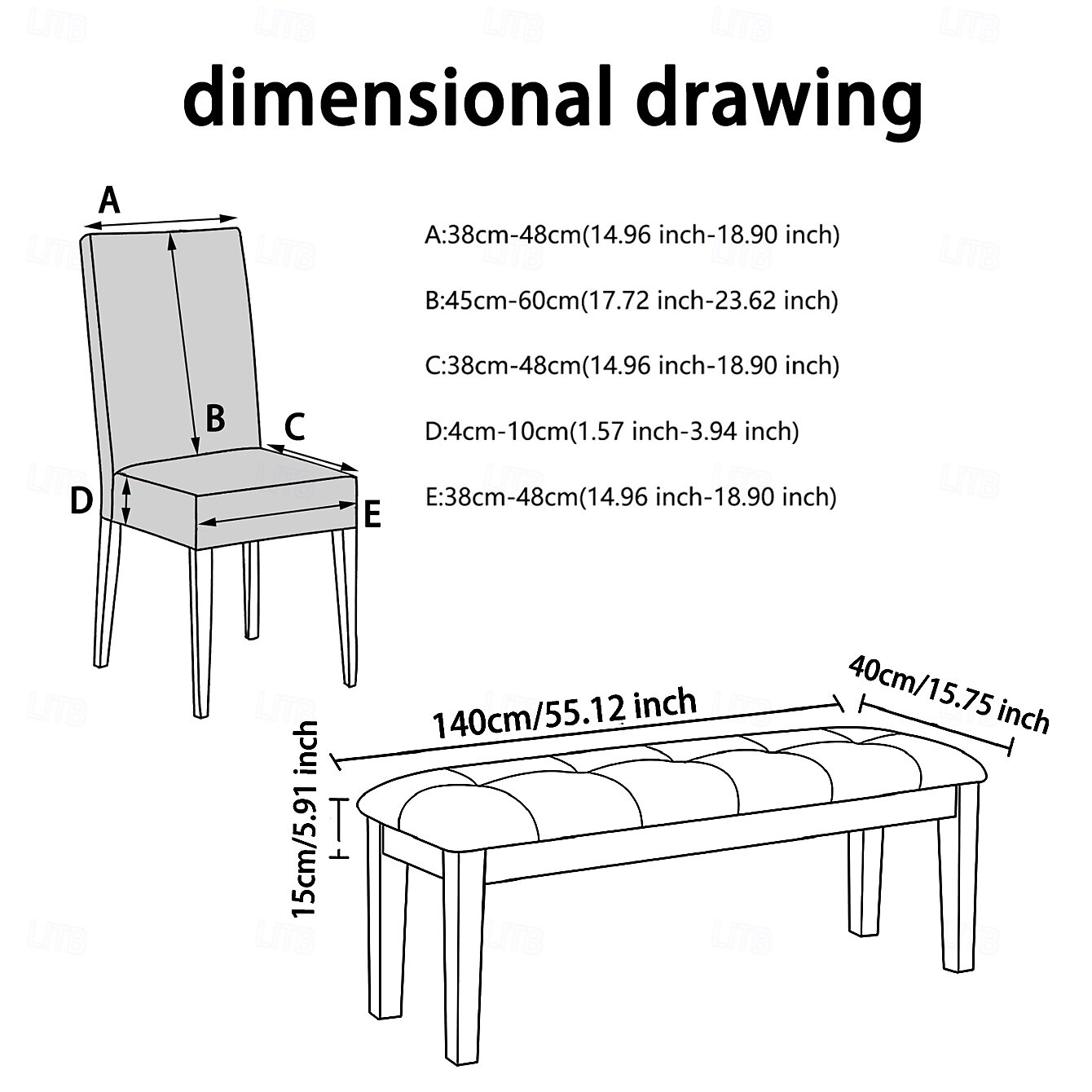 2026年 ダイニングチェアに適したプリントダイニングチェアカバーとベンチカバーセットには、5ピース（チェアカバー4枚とベンチカバー1枚）が含まれています。  コレクション – $30.99 –P1