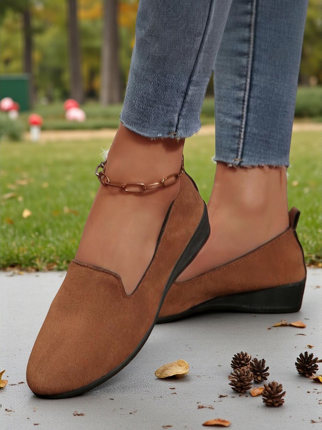Damen-Slipper aus Wildlederimitat – bequeme Freizeit-Loafer zum Spazierengehen, Einkaufen und für Gartenaktivitäten im Freien 2025 - $19.99 –P4