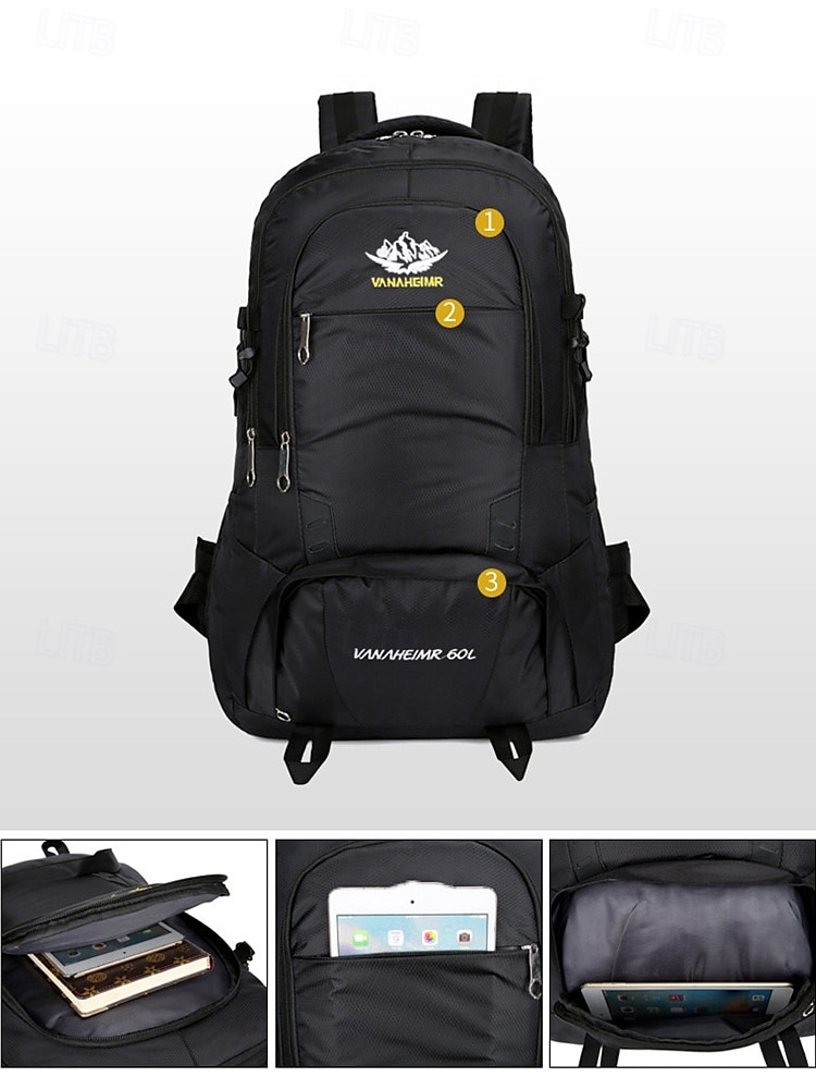 Men's Waterproof Hiking Backpack - Large Capacity Outdoor Travel Bag with Scratch-Resistant Fabric, Multiple Compartments, Ergonomic Straps for School, Camping, Hiking or Backpacking 2025 - $34.99 –P5