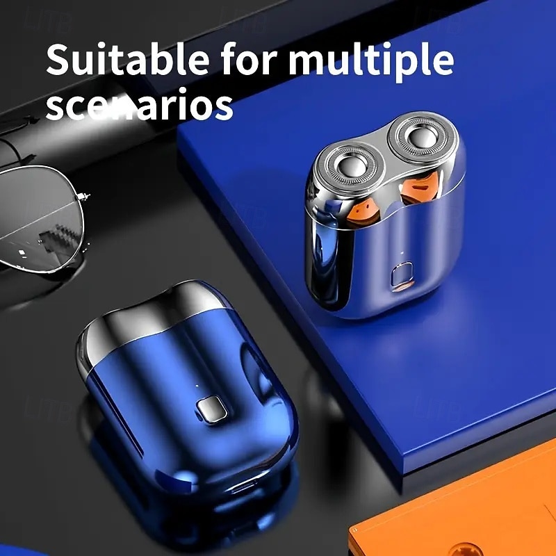 kapesní holicí strojek USB mini holicí strojky pro muže mini elektrický holicí strojek se dvěma hlavicemi ideální dárek pro muže, přítele, otce, cestovatele a podnikatele 2025 - $18.99 –P5