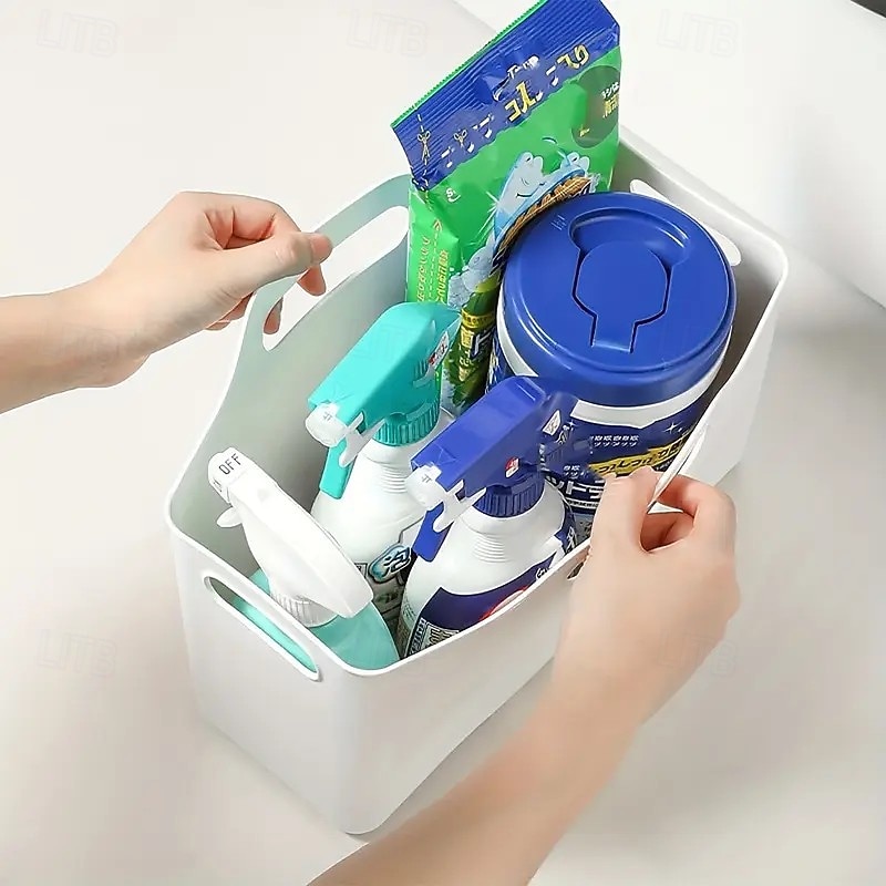 Contenitori morbidi rettangolari moderni, confezione da 3 - organizzazione multiuso del lavello della cucina, prodotti per la pulizia in stile giapponese &Cestini portaoggetti da bagno con parte del 2026 a $19.99 –P5