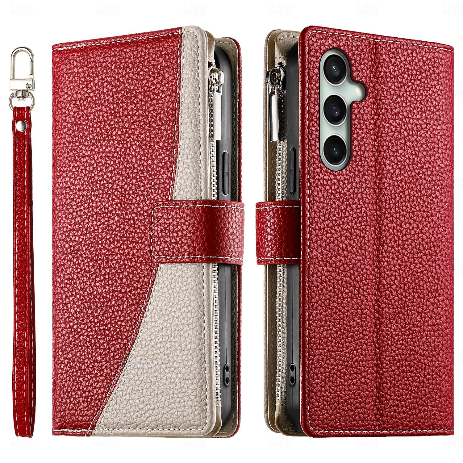 telefone Capinha Para Samsung Galaxy S25 S25 Mais S25 Ultra S24 Ultra S24 Plus S24 S24 Ultra Plus A55 A35 A25 A15 5G Capa para Cartão Wallet Suporte para Alianças Proteção de corpo inteiro com cordão de 2025 por $18.99 –P3