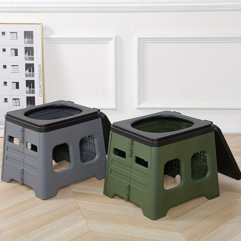 Portable Folding Emergency Toilet with Lid - Ideal for Camping Hiking & Car Travel  Durable ABS Material Portable Toilet for Camping 2025 - $100.99 –P7