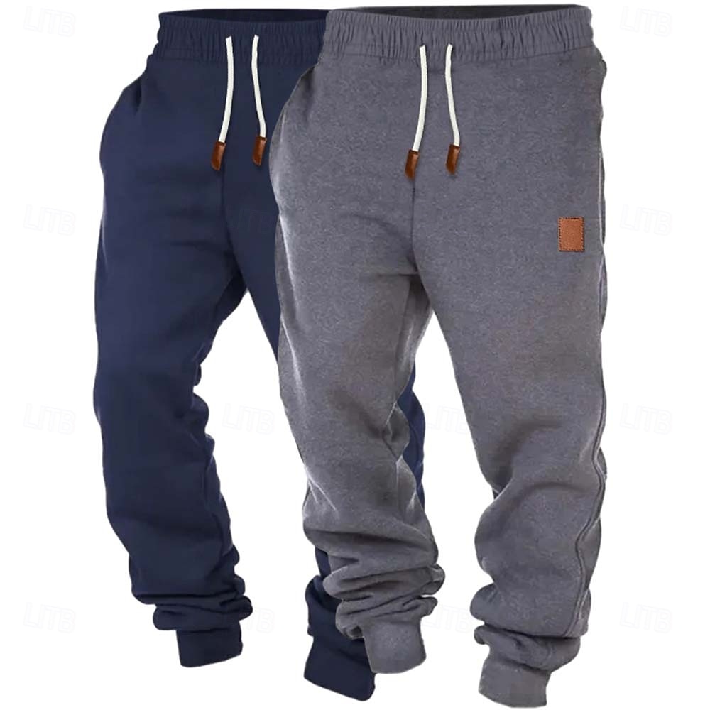 Herr Joggingbyxor Joggare Fleecebyxor Långbyxor Snörning Flerpack Slät Komfort Andningsfunktion Fullängd Utomhus Dagligen Utekväll Mode Klassisk Stil Svart + Marinblå Svart+Ljusgrå 2026 - $26.99 –P10