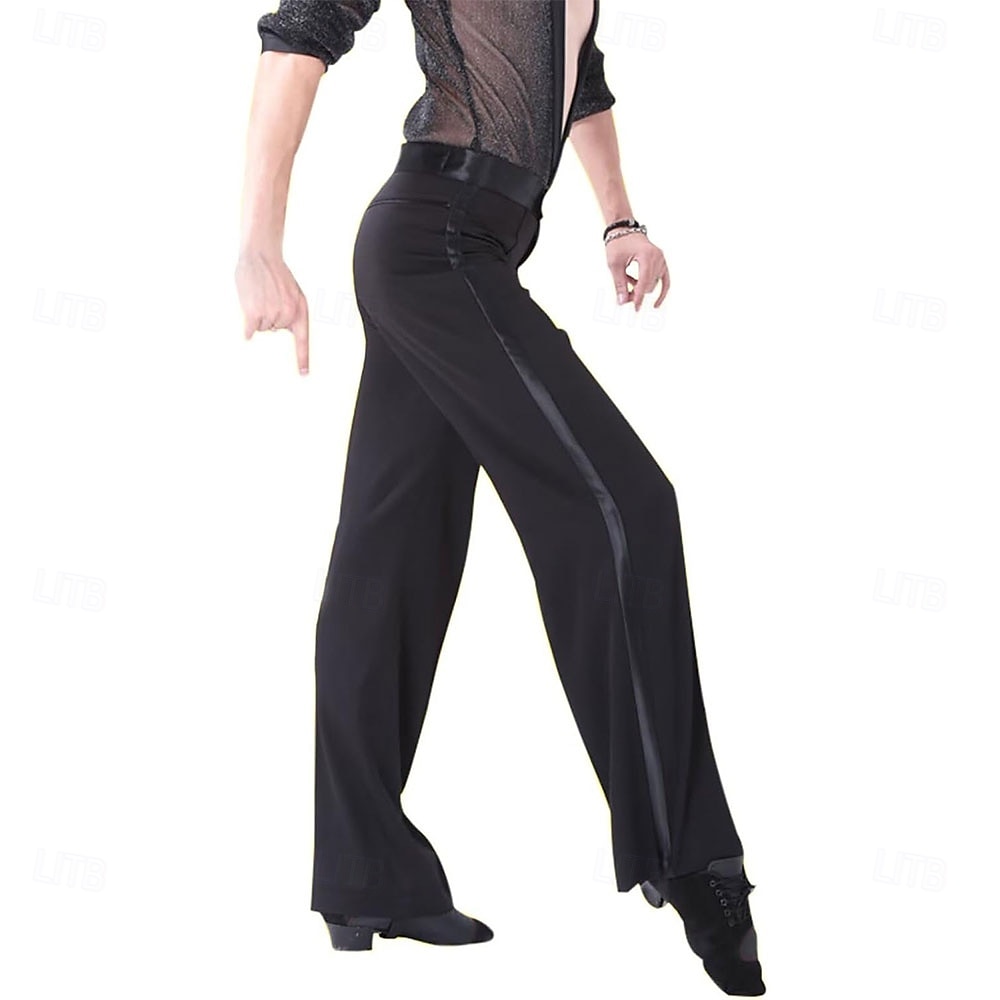Pantalons de danse latine pour hommes et garçons, pantalons de danse carrée moderne parfaits pour le jazz, la rumba, le tango, la salsa de 2025 ? $33.99 –P1