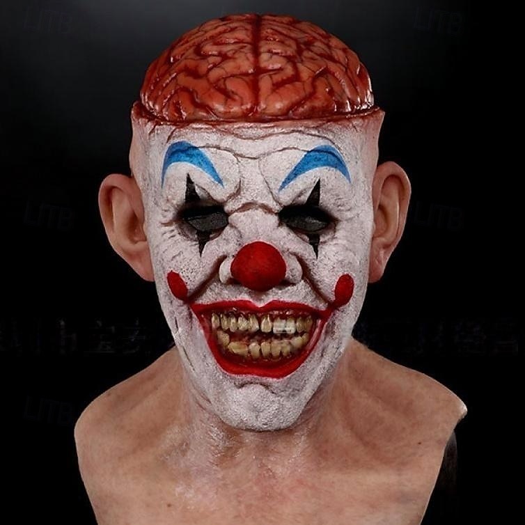 Annabelle Gyilkos bohóc Ijesztő baba Halloween Maszk Reális maszk Horror Félelmetes Zárt sisak Felnőttek Férfi Női Mindszentek napja Farsang Teljesítmény Parti Egyszerű Halloween jelmezek Kiöltözik 2025 - $32.64 –P5