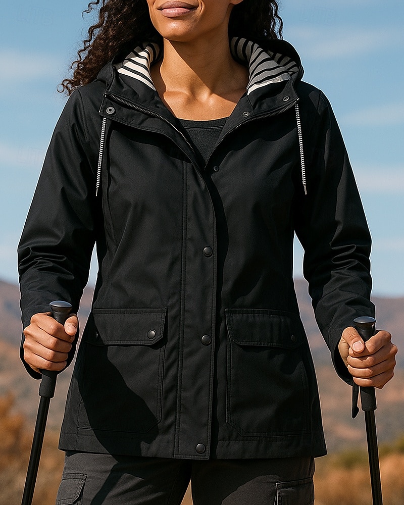Women's Hiking Jacket Rain Coat Outdoor Waterproof Hiking Outfits
