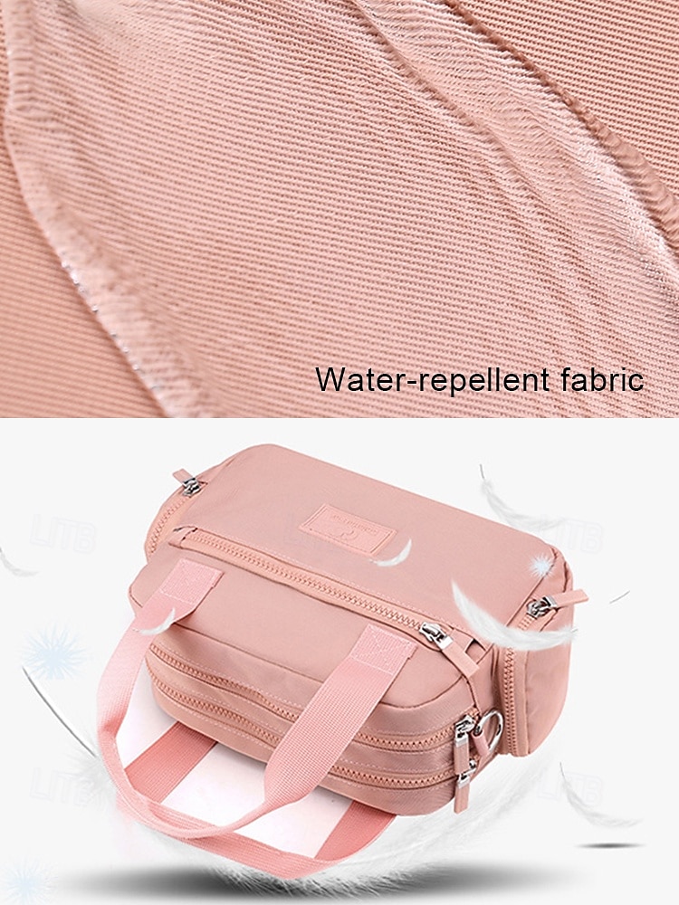 Női Crossbody táska Vállon átvetős táska Válltáskák Műanyag Hétköznapi Alkalmi / Napi Cipzár Több zsebbel Nagy kapacitás Könnyű Tömör szín Stétszürke Fekete Rózsaszín 2025 - $19.99 –P8