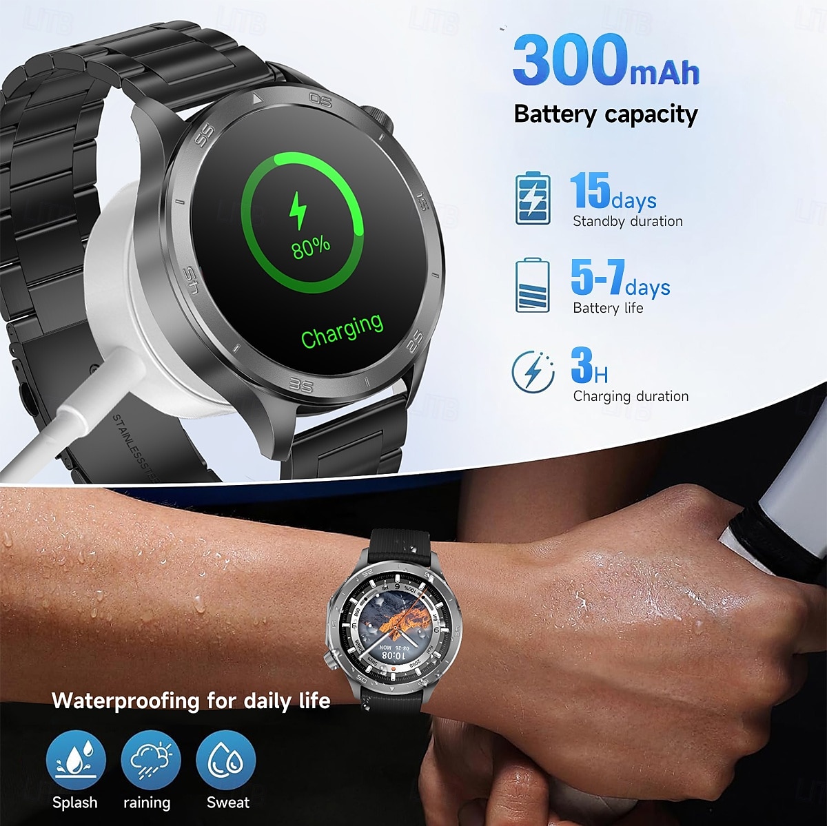 X2 Max Smart Watch 1.53 inch AMOLED HD Screen Bluetooth Call Compass Heart Rate  Fitness Tracker IP68 Waterproof SmartWatch 2025 - $44.99 –P13