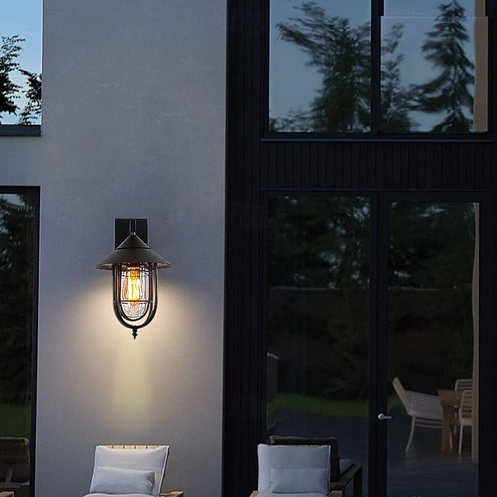 Luminária de parede LED, luminária de parede antiga, lanterna externa à prova d'água IP65, à prova de ferrugem, alumínio, vidro, lâmpada de parede, lanterna, pátio, jardim, varanda, villa, luzes de 2025 por $116.99 –P2