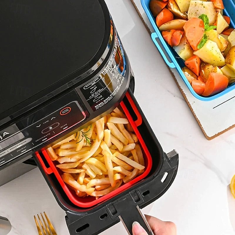 Foldable Air Fryer Silicone Baking Tray Reusable Non Stick Heat Resistant Kitchen Mat for Cooking Roasting Grilling Dishwasher Safe Accessory for Home Baking Use 2025 - $21.99 –P8
