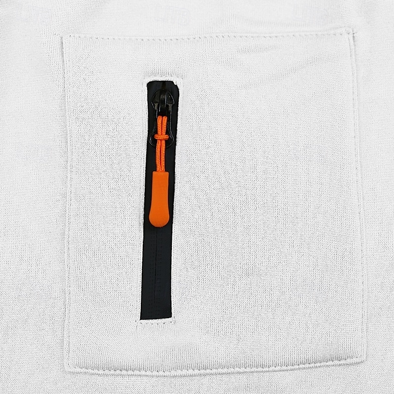 Homme Sweat à capuche Sweat à capuche quart zippé Sweat à capuche en polaire Noir Blanche bleu marine Kaki Gris Clair À capuche Uni Patchwork Quart de zip Sport & Loisir Occasionnel Quotidien de 2025 ? $25.99 –P9