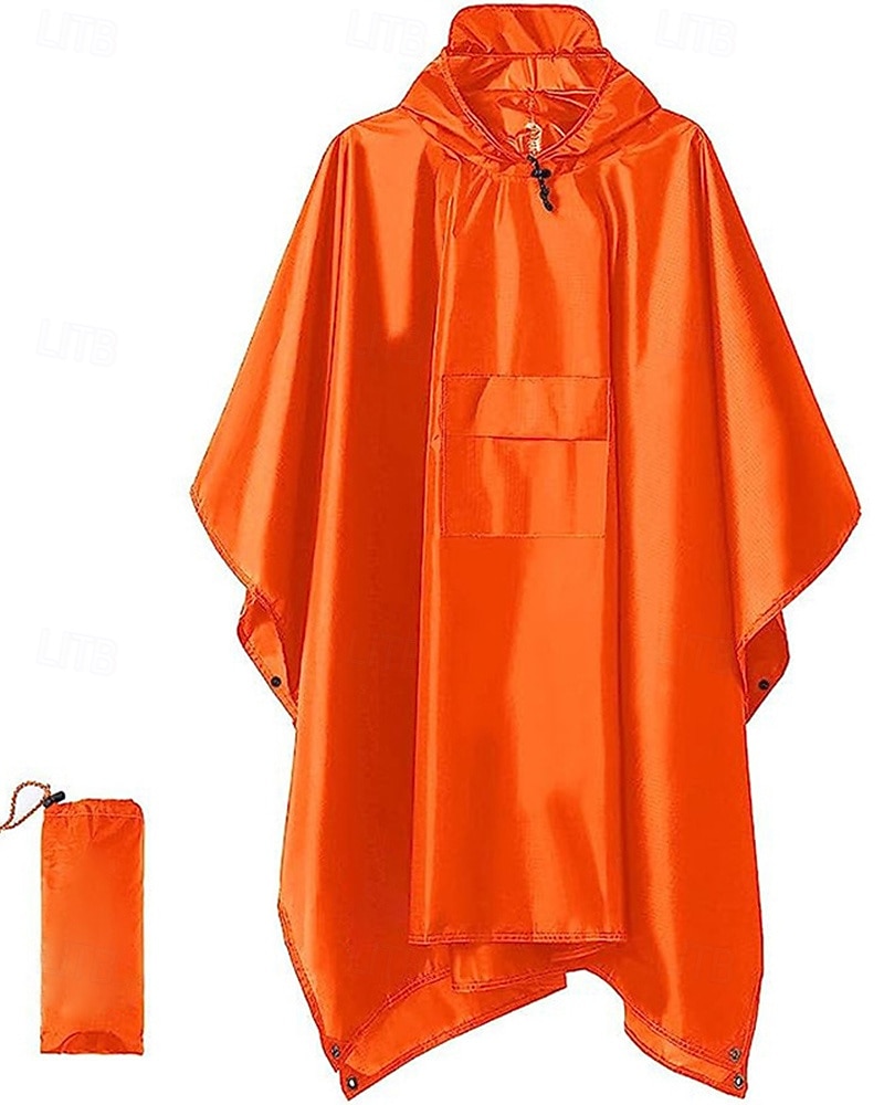 Men's Women's waterproof jacket Rain Coat Outdoor Waterproof Hiking Outfits Hiking Clothes Summer Spring Raincoat Camping / Hiking / Caving Running Solid Color Black Yellow Army Green 2026 - $21.99 –P11