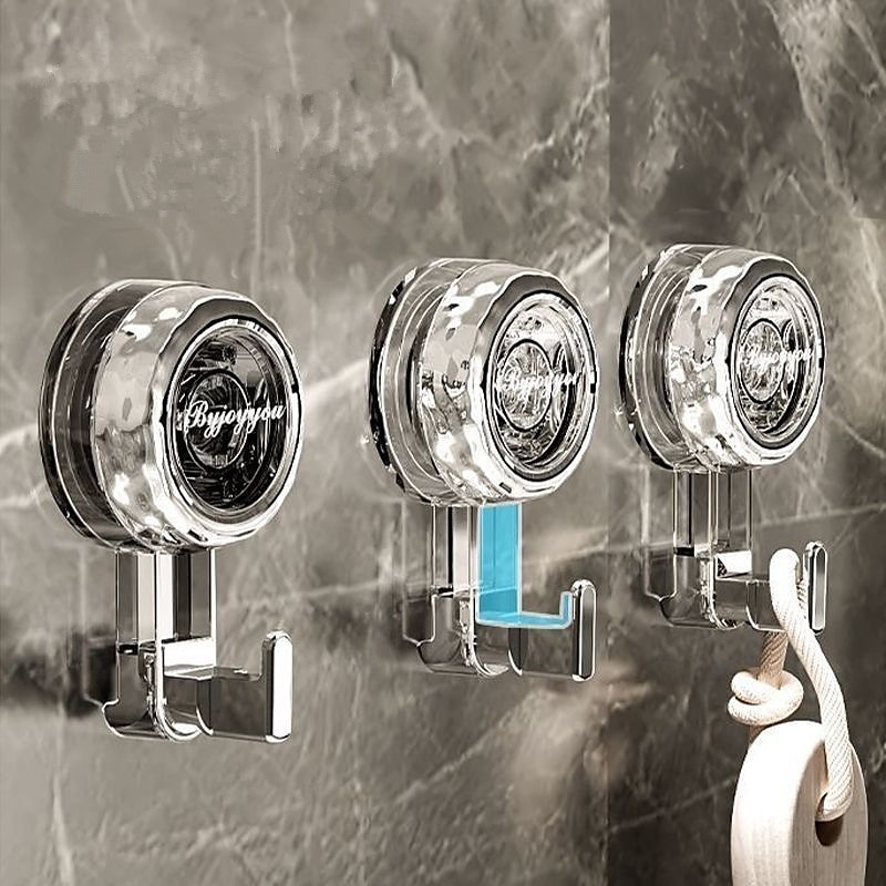 3 stk. bølgede sugekoppkroker til badet, veggmontert oppbevaringsstativ, borefri dusjhylle for toalettsaker &kosmetikk 2025 - $19.99 –P2