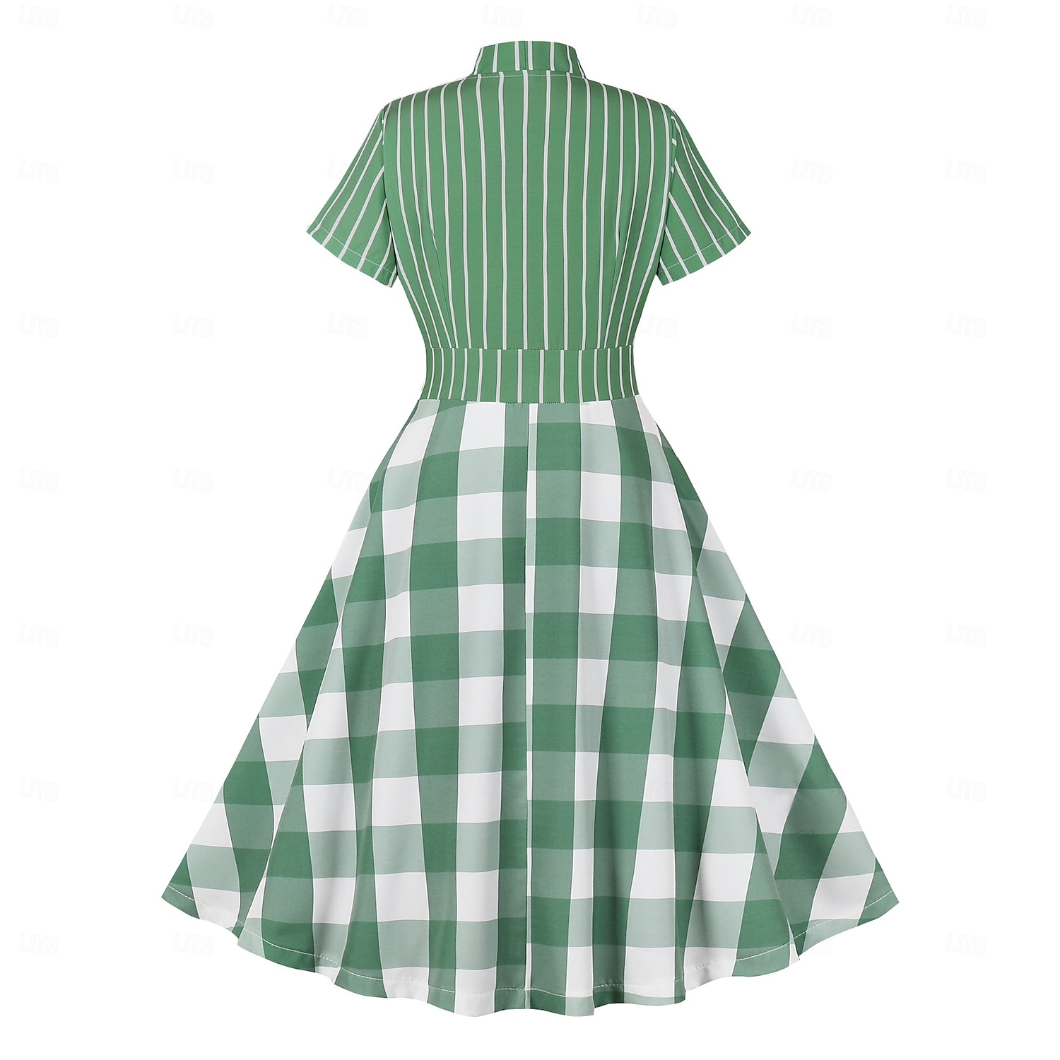 Retró 1950-es Rockabilly Déli Swing ruha Flare ruha Ing ruha Fit and Flare Kockás Női Álarcos mulatság Vakáció Hétköznapi Retro témájú buli Felnőttek Ruha Tavaszi nyár 2025 - $34.99 –P2