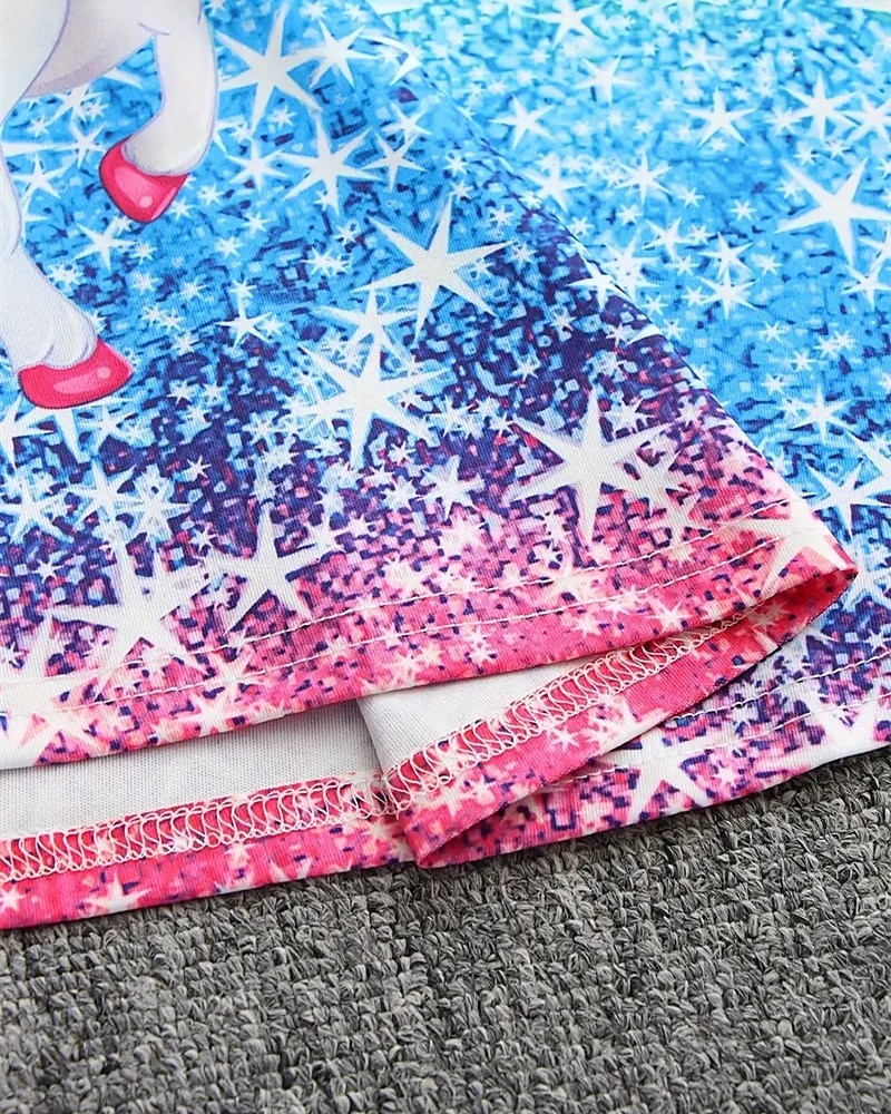 Tyttöjen 3D Yksisarvinen Mekko Pitkähihainen Kesä Kevät Loma Päivittäin Pyhäpäivä Prinsessa Kaunis Makea Lapset 4-12 vuotta Rento mekko A linjainen mekko Polvipituinen Normaali 2025 - $16.99 –P7