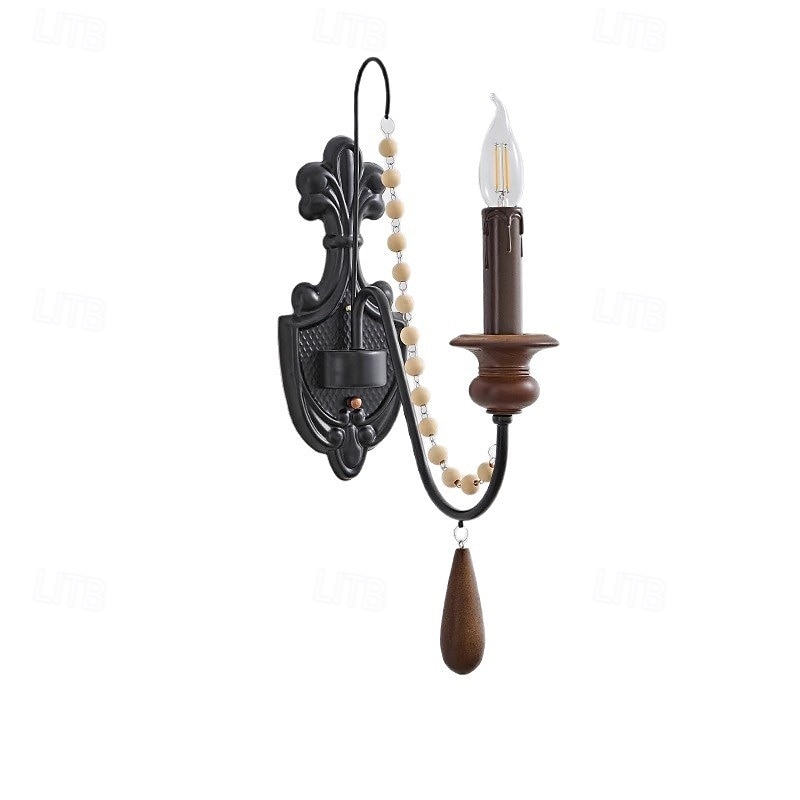 Apliques de pared negros de 1 luz, apliques de pared modernos, apliques de pared de estilo rústico con pantalla de vidrio transparente, apliques de pared para sala de estar, dormitorio, escalera, 2025 - $143.7 –P5