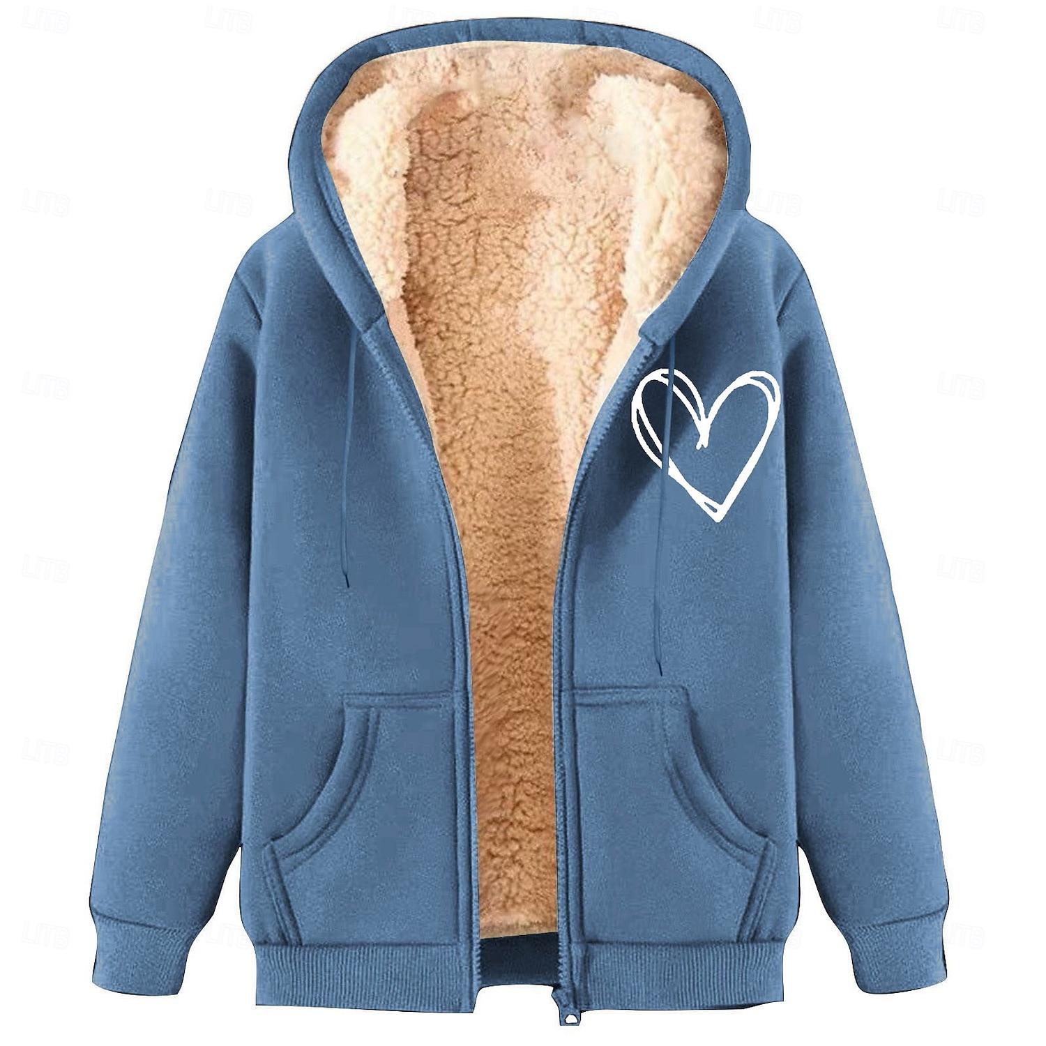 Homens Full Zip Hoodie Moletom com zíper Casaco de lã Moletom de lã Adamascado Preto Vinho Vermelho Azul Com Capuz Coração Tecido Estampas Abstratas Zíper Bolsos Desportos e Ar livre Casual Diário de 2025 por $17.49 –P9